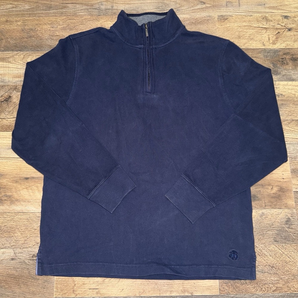 Brooks Brothers 1/4 Zip Men's Sz S Blue Pullover Preppy Business Casual Cotton